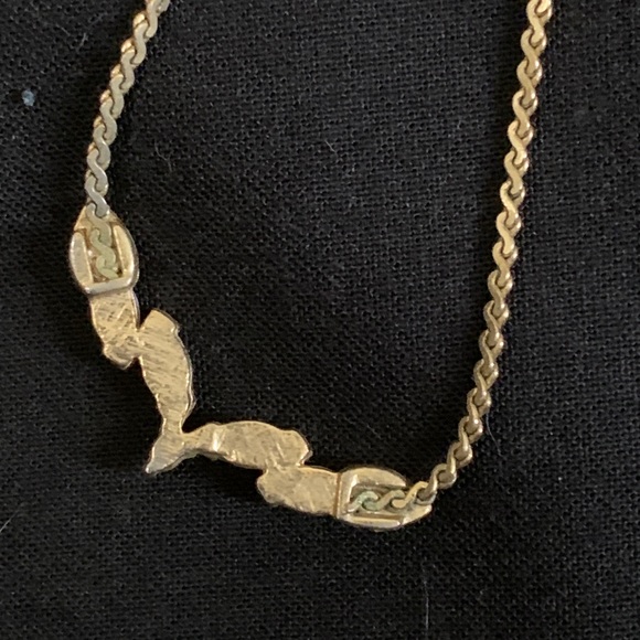 Gold opal and ruby necklace - Picture 3 of 3